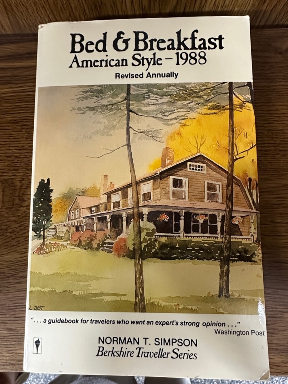 Bed & Breakfast American Style 1988 Guidebook - Cream Cover